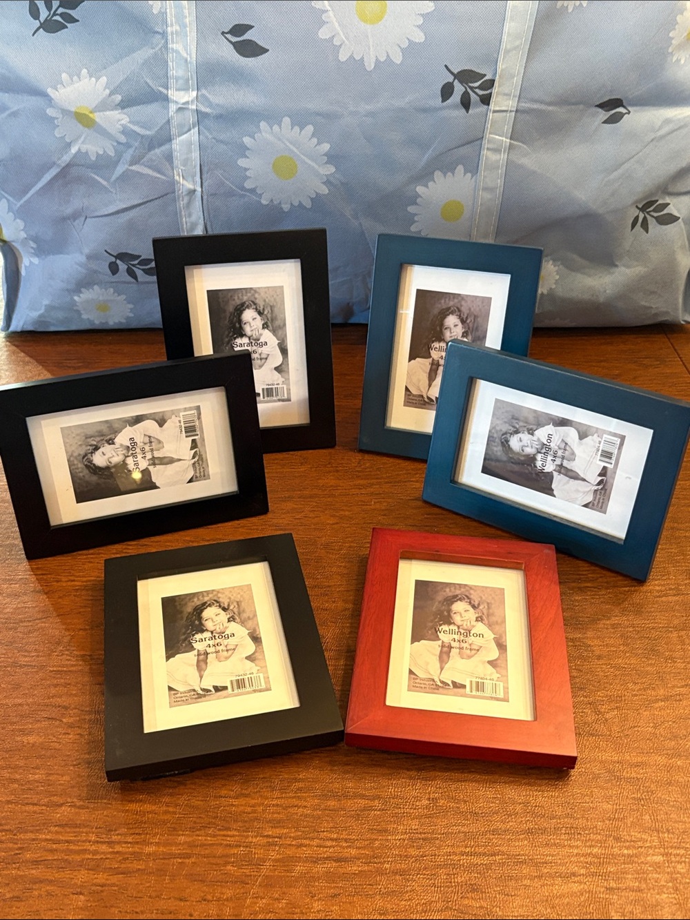 4x6 solid wood photo frame bundle of 6 frames.